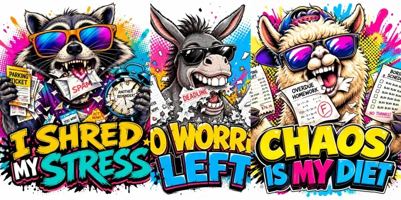 Funny Animal Chaos Stickers generated by undefined