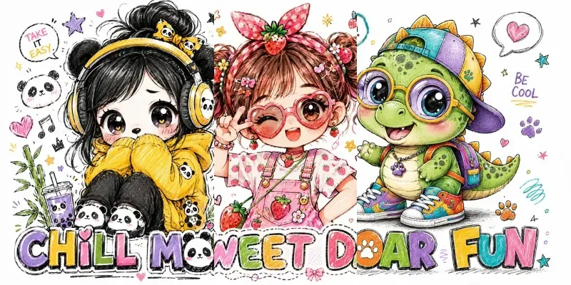 Cute Scribble Character Creators generated by undefined
