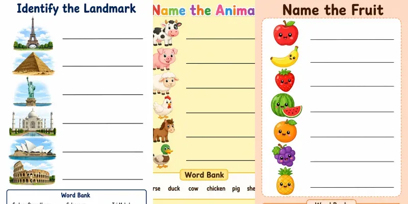 Colored Naming Worksheet Generator generated by undefined