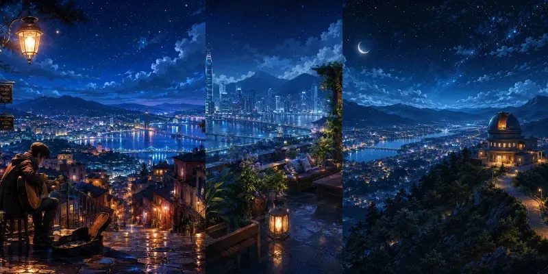 Midnight Cityscape Dreams generated by undefined