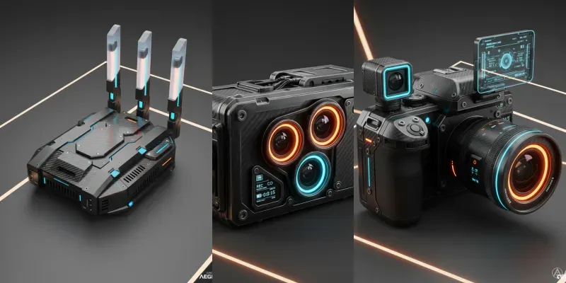 Pro Futuristic Tech Gadget Showcases generated by undefined