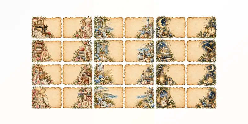 Vintage Parchment Cards
