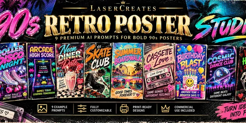 90s Retro Poster Studios