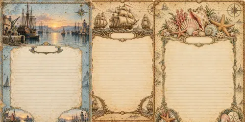 Coastal Nautical Journal Pages generated by chatgpt-image