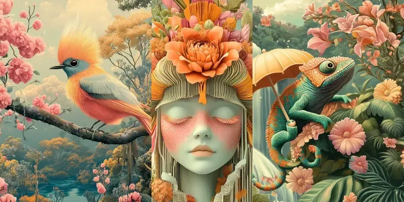 Surreal Botanical Fantasy Art Style generated by undefined