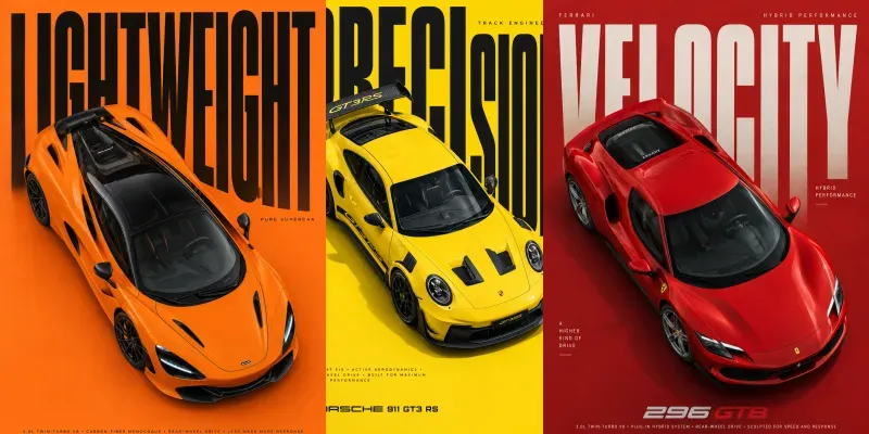 Diagonal Automotive Poster Generator generated by undefined