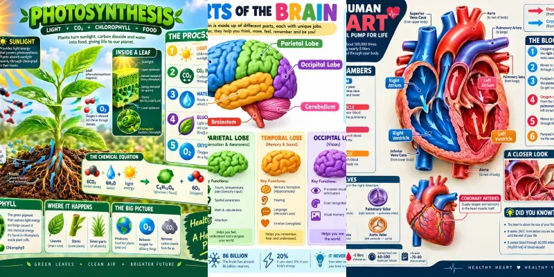 3D Infographic Educational Posters