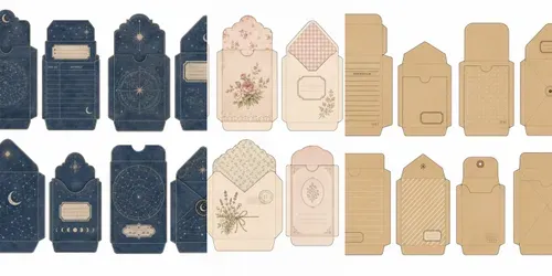Junk Journal Pocket Envelope Sheets generated by chatgpt-image