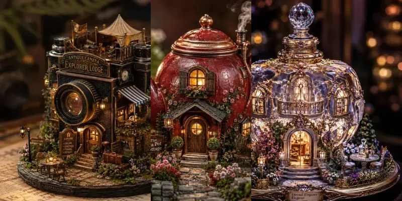 Miniature Object House Fantasy Art generated by undefined