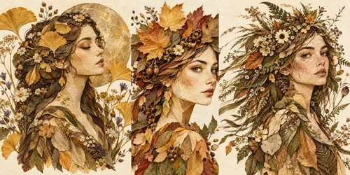 Pressed Botanical Muse Portraits generated by chatgpt-image