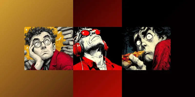 Dark Humor Comic Character Portraits generated by undefined