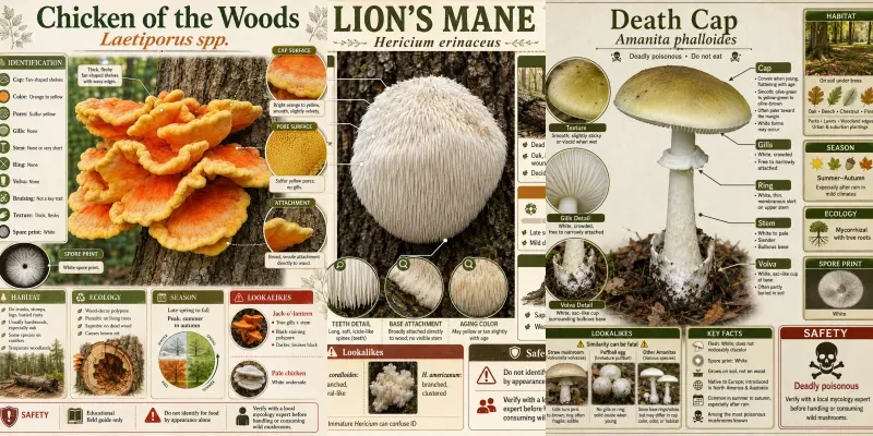 Mushroom Id Infographics generated by undefined