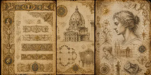 Renaissance Manuscript Junk Journal Pages generated by chatgpt-image