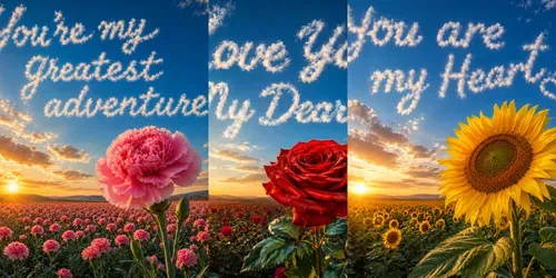 Romantic Garden Scenes With Quotes generated by chatgpt-image