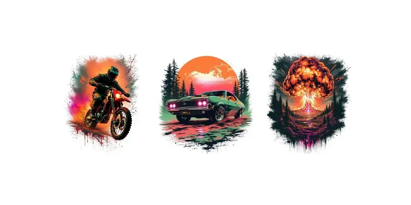 Design Tshirt Postapocalyptic Vibes generated by undefined