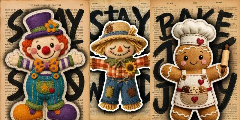 Vintage Plush Sticker Art generated by undefined