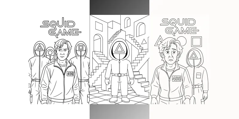 Squid Game Coloring Books generated by undefined