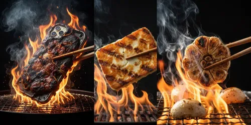 Grilled Perfection In Dark Light generated by gemini-image