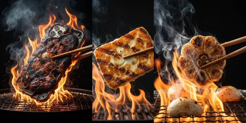 Grilled Perfection In Dark Light generated by undefined