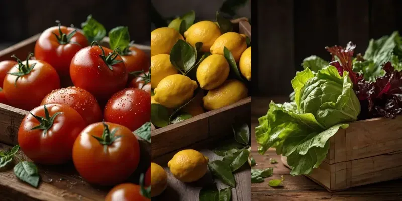 Fresh Farm Produce Photography generated by undefined