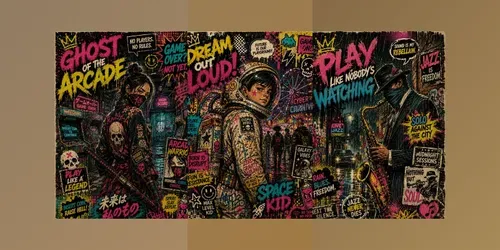 Retro Graffiti Popart Posters generated by chatgpt-image