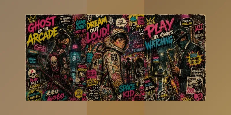 Retro Graffiti Popart Posters generated by undefined