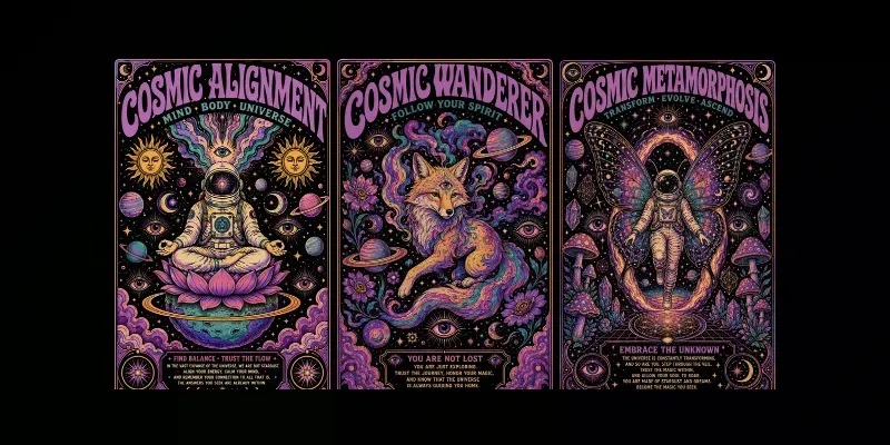 Psychedelic Cosmic Minds generated by undefined