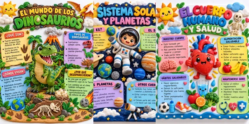 3D Clay Infographics