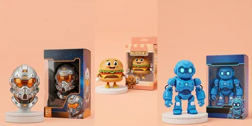 3D Pvc Toy Product Ad Mockups generated by gemini-image