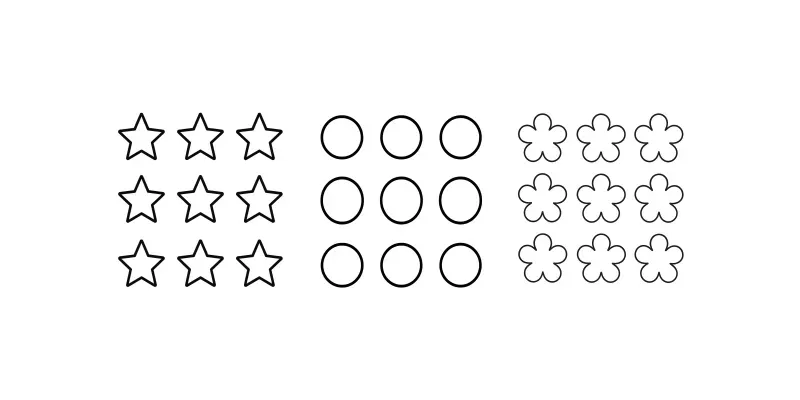 Kids Counting Shapes Worksheet Outlines generated by undefined