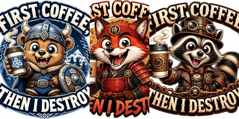 Coffee Mascot Tshirts generated by undefined