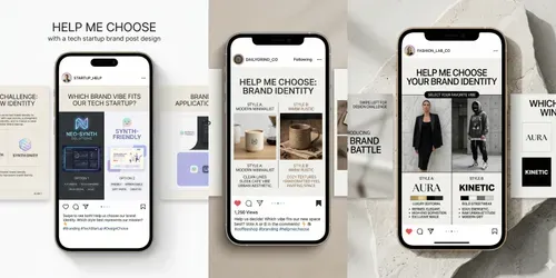 Minimalist Brand Identity Carousels generated by gemini-image