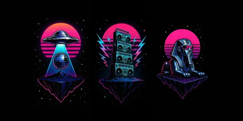 Neon Cosmic Nostalgia generated by undefined