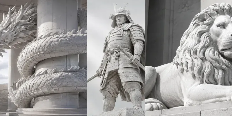 Timeless White Concrete Statue Creators generated by undefined