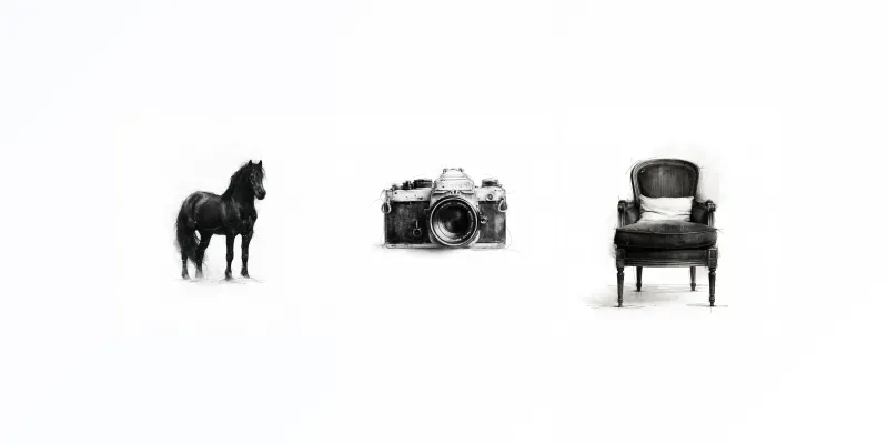 Monochrome Dream Object Sketches