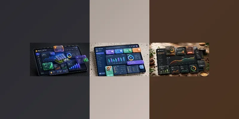 Claymorphic 3D Tablet Dashboard Mockups generated by undefined