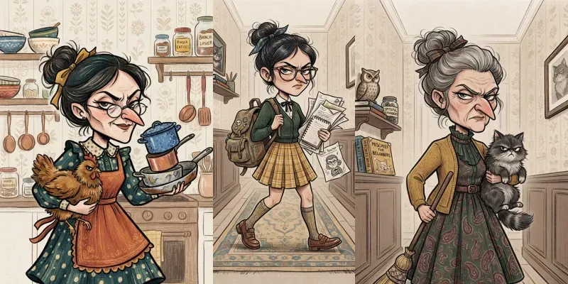 Sassy Vintage Chibi Characters
