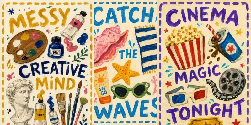 Naive Gouache Lifestyle Posters generated by undefined