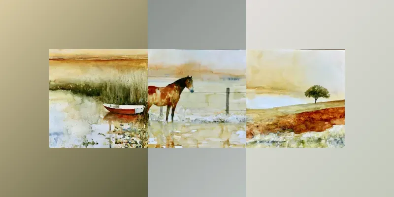 Soft Watercolor Landscape Art generated by undefined