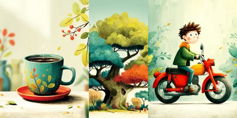 Gouache Cozy Storybook Illustrations generated by undefined