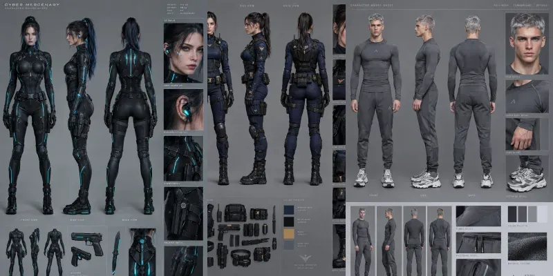 3D Character Model Sheet References generated by undefined