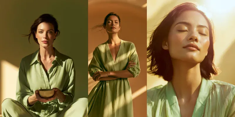 Matcha Colours Photorealistic Lifestyles generated by undefined