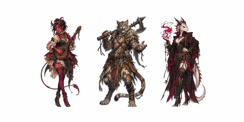 DnD Characters RPG Fantasy Concept Art generated by undefined