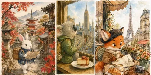 Whimsical Travel Storybook Art generated by chatgpt-image