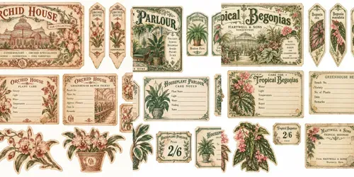 Vintage Plant Nursery Ephemera generated by chatgpt-image