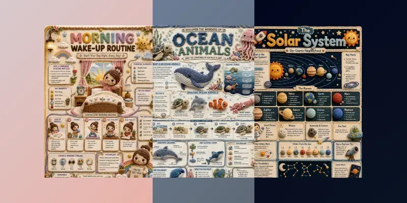 Crochet Infographic Poster Packs generated by undefined