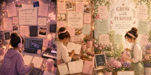 Cute Motivation Vision Board Creators generated by chatgpt-image