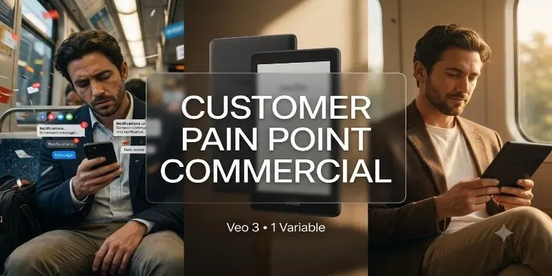 Customer Pain Point Story Commercials generated by undefined