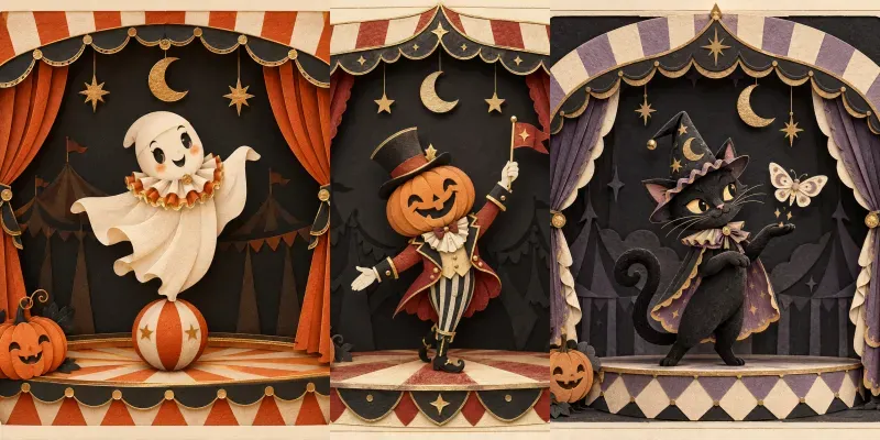 Halloween Haunted Paper Circuses