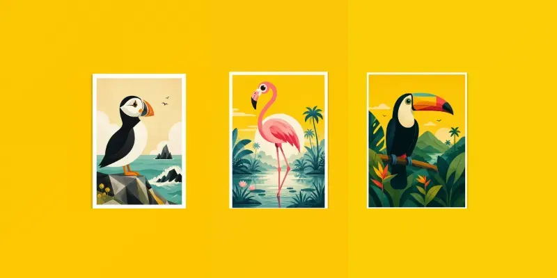 Geometric Bird Poster Art generated by undefined